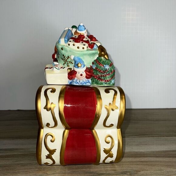 Original Avon Joyous Celebration St.Nicholas Collection Santa Sleigh Cookie Jar - Picture 6 of 8